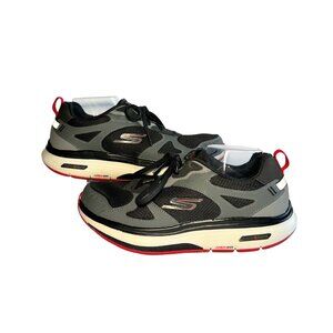 Skechers Go Walk Workout Walker Black Gray Red Sneaker Shoes 216441 Men Size 9.5